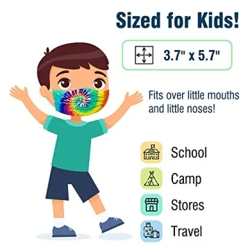 Stylish WECARE Kids Tie Dye Masks for Protection