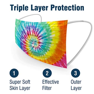 Stylish WECARE Kids Tie Dye Masks for Protection
