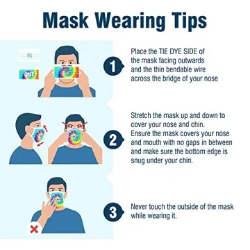 Stylish WECARE Kids Tie Dye Masks for Protection