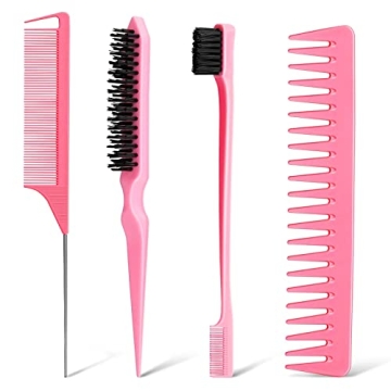 Anmieciu Hair Brush Set for All Hair Types in Pink
