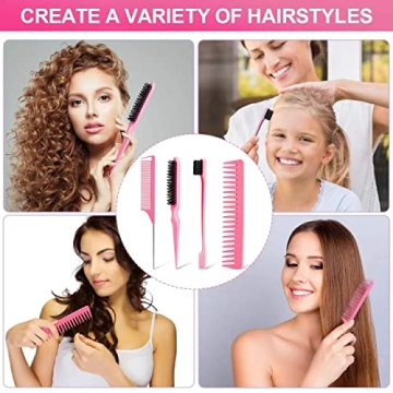 Anmieciu Hair Brush Set for All Hair Types in Pink