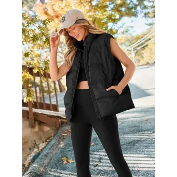 AUTOMET Sleeveless Puffer Vest for Women Stylish Warm Outerwear
