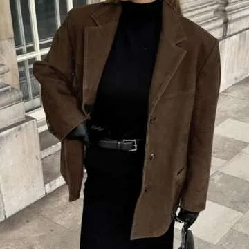 Women Old Money Aesthetics Suede Jackets for Fashion Lovers