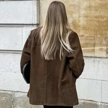 Women Old Money Aesthetics Suede Jackets for Fashion Lovers