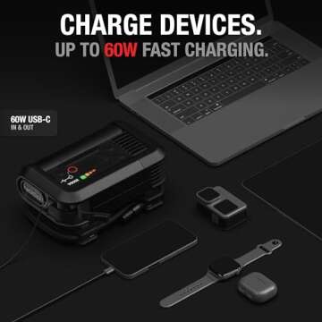 NOCO Boost Air AX65: 2000A Jump Starter with 22A 100 PSI Air Compressor - 8.0L Gasoline and 6.0L Diesel Engines - Inflating Tires from 0-40 PSI in 2.0 Minutes