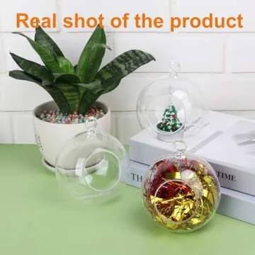 40 Pcs 4 Inch Hanging Acrylic Globes Orbs, Clear Ornaments Balls, Tealight Candle Holder for Wedding, Christmas, Party, Centerpiece Accessory and Home Decor by KUKLIPJIM.