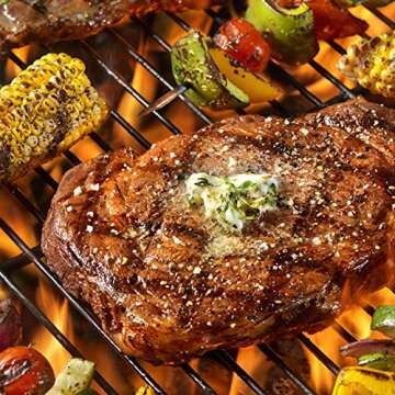 REDCAMP Folding Camping Grill Grate 304 Stainless Steel, Portable Camping Grate for Fire Cooking BBQ with Carrying Bag