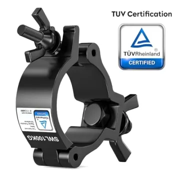 2-PACK Stage Truss Lighting Clamps,TUV Rheinland Certified,2" Truss O-Clamp for Stage DJ Par Light,Max Load 220lbs