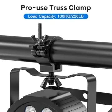 2-PACK Stage Truss Lighting Clamps,TUV Rheinland Certified,2" Truss O-Clamp for Stage DJ Par Light,Max Load 220lbs