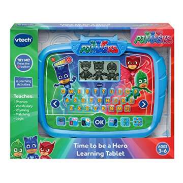 VTech PJ Masks Time to Be A Hero Learning Tablet, Blue