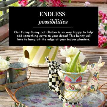 MACKENZIE-CHILDS Pot Climber, Decorative Flowerpot Hanger, Indoor and Outdoor Planter Hanging Decor,...