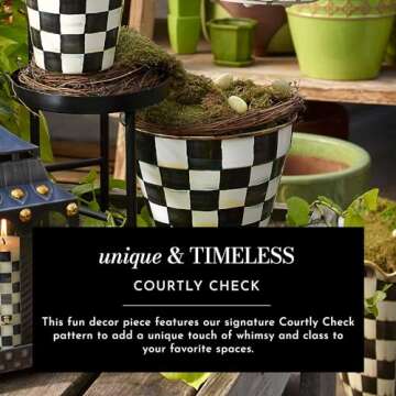 MACKENZIE-CHILDS Pot Climber, Decorative Flowerpot Hanger, Indoor and Outdoor Planter Hanging Decor, Funny Bunny