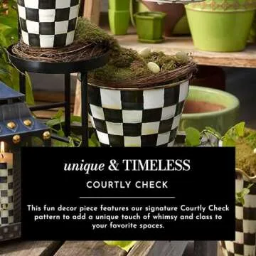 MACKENZIE-CHILDS Pot Climber, Decorative Flowerpot Hanger, Indoor and Outdoor Planter Hanging Decor, Funny Bunny