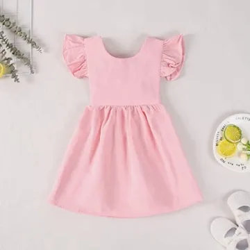 Adorable Toddler Cotton Linen Summer Dress for Girls