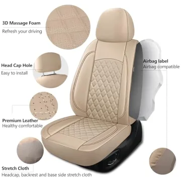 Premium Waterproof Napa Leather Car Seat Covers