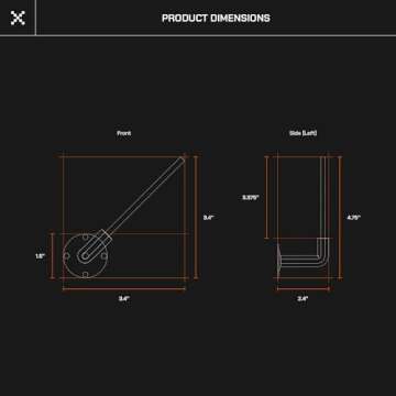 Hold Up Displays 90 Degree in Barrel Pistol Hanger Display, Handgun Wall Mount Concealed Storage for Safes, Cabinets, or Under Desk Easy Use Gun Hanger, Set of Five, Made in USA with Heavy Duty Steel