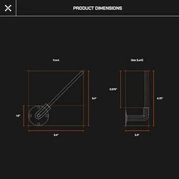 Hold Up Displays 90 Degree in Barrel Pistol Hanger Display, Handgun Wall Mount Concealed Storage for Safes, Cabinets, or Under Desk Easy Use Gun Hanger, Set of Five, Made in USA with Heavy Duty Steel