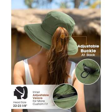 Stylish Women’s Sun Hat UPF 50 Breathable Cotton