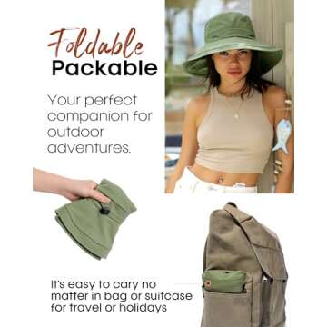 Stylish Women’s Sun Hat UPF 50 Breathable Cotton