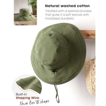 Stylish Women’s Sun Hat UPF 50 Breathable Cotton