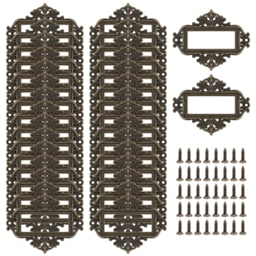 Zorveiio Antique Bronze Label Holders Set of 24