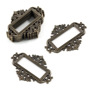 Zorveiio Antique Bronze Label Holders Set of 24