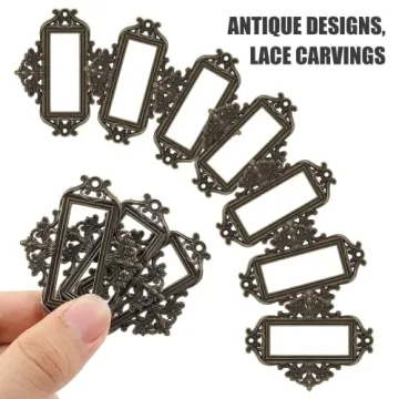 Zorveiio Antique Bronze Label Holders Set of 24