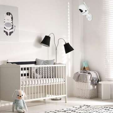 wochel Adjustable Baby Monitor Mount for HelloBaby HB65/HB40/HB6550/HB66/HB6339/HB6550 Pro, ANMEATE SM935E, Universal Baby Monitor Wall Mount with Perfect View and Easy to Install