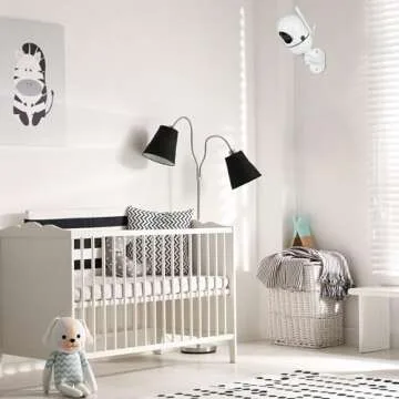 wochel Adjustable Baby Monitor Mount for HelloBaby HB65/HB40/HB6550/HB66/HB6339/HB6550 Pro, ANMEATE SM935E, Universal Baby Monitor Wall Mount with Perfect View and Easy to Install