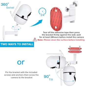 wochel Adjustable Baby Monitor Mount for HelloBaby HB65/HB40/HB6550/HB66/HB6339/HB6550 Pro, ANMEATE SM935E, Universal Baby Monitor Wall Mount with Perfect View and Easy to Install