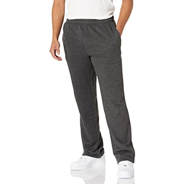 Amazon Essentials Men's Fleece Sweatpant in Charcoal Heather - Big & Tall Available