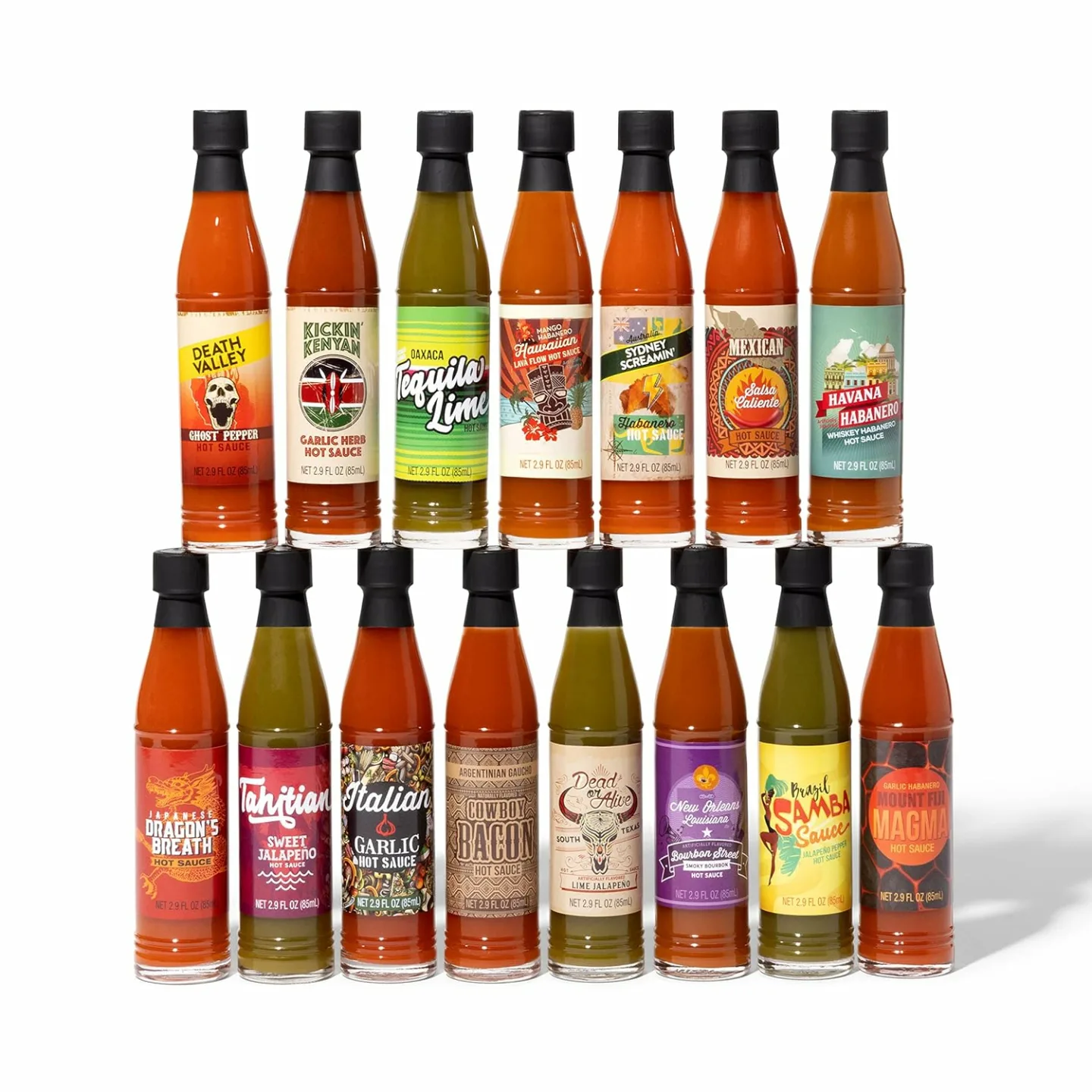 Gourmet World Traveler Hot Sauce Gift Set - 15 Pack