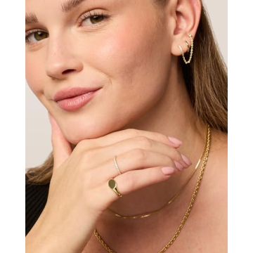 PAVOI 14K Gold Plated Pinky Signet Ring - Eco-Friendly Style