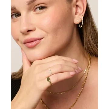 PAVOI 14K Gold Plated Pinky Signet Ring - Eco-Friendly Style