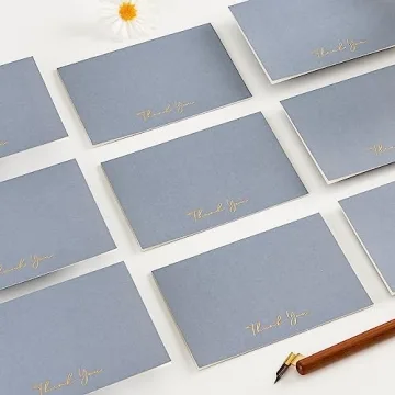 Crisky 50 Pack Thank You Cards with Envelopes & Stickers