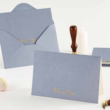 Crisky 50 Pack Thank You Cards with Envelopes & Stickers