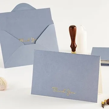 Crisky 50 Pack Thank You Cards with Envelopes & Stickers