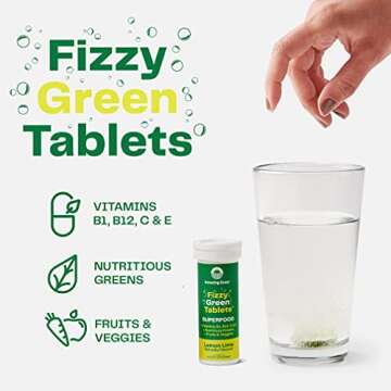 Amazing Grass Fizzy Green Tablets - Superfood Lemon Lime Flavor
