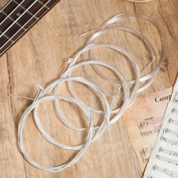 5 Sets of 6 String Guitar Strings Replacement Nylon String with Small Ball Ends Classical Nylon Guitar Strings Acoustic for Classical Guitar (3 Clear Nylon and 3 Nylon Core Alloy Winding)