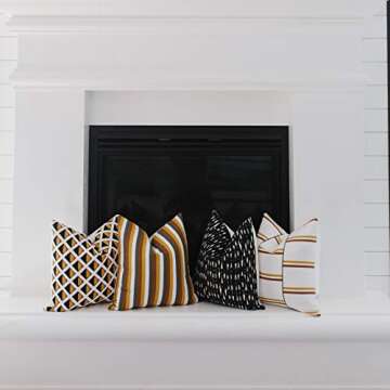 Woven Nook - Modern & Luxurious 18" x 18" Decorative Fall Throw Pillow Covers - Durable Quality & Ma...