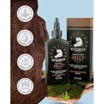 Bossman Jelly Beard Oil - Stagecoach Scent 4 oz for Men