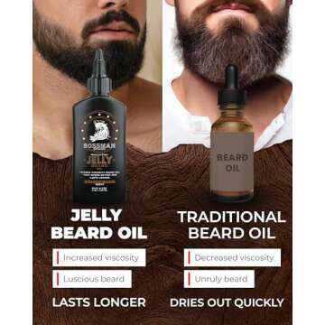 Bossman Jelly Beard Oil - Stagecoach Scent 4 oz for Men