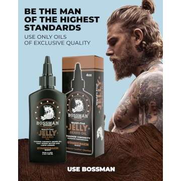 Bossman Jelly Beard Oil - Stagecoach Scent 4 oz for Men