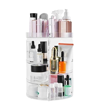 DOZZZ 360-Degree Rotating Clear Makeup Organizer