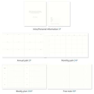 Monolike Hardcover Henri Matisse Diary, HENRI MATISSE JOURNAL Ⅲ - Academic Planner Weekly & Monthly Planner