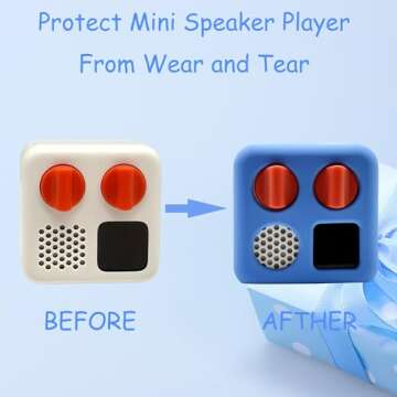 Silicone Cover for Yoto Mini Player, Protective Sleeve Case Compatible with Audio Music Player (Blue)