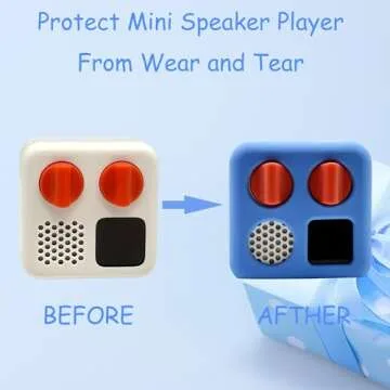 Silicone Cover for Yoto Mini Player, Protective Sleeve Case Compatible with Audio Music Player (Blue)