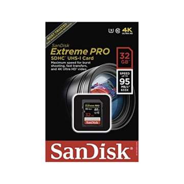 SanDisk Extreme PRO 32GB up to 95MB/s UHS-I/U3 SDHC Flash Memory Card - SDSDXPA-032G-X46