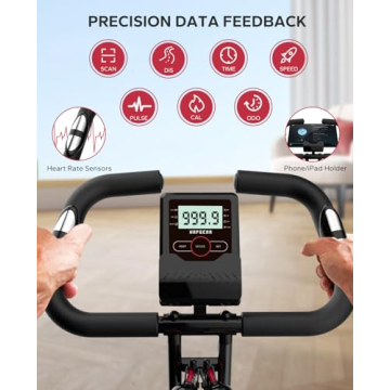 HAPBEAR Folding Exercise Bike with 3 in 1 Modes