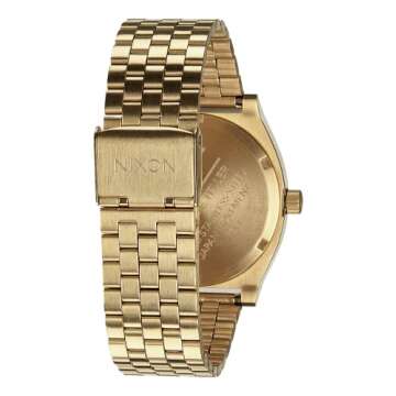 Nixon Time Teller A0451919-00. Gold and Green Women’s Watch (37mm. Gold Metal Band/Green Sunray Watch Face)
